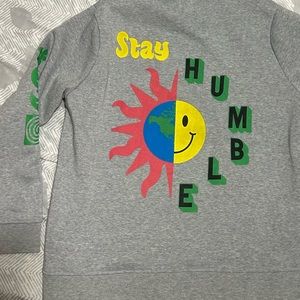 Brooklyn Cloth grey hoody pullover Sweater-size xl/l